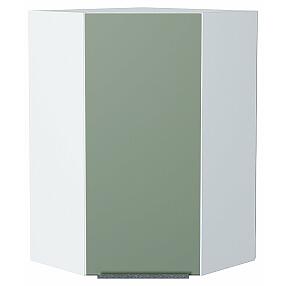 Шкаф верхний угловой Фьюжн Silky Mint Белый 920*600*600