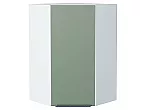 Шкаф верхний угловой Фьюжн Silky Mint Белый 920*600*600
