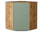 Шкаф верхний угловой Фьюжн Silky Mint Дуб Вотан 716*600*600