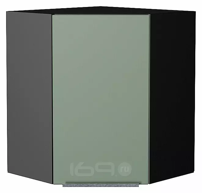 Шкаф верхний угловой Фьюжн Silky Mint Graphite 716*600*600
