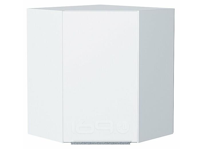 Шкаф верхний угловой Фьюжн Silky White Белый 716*600*600