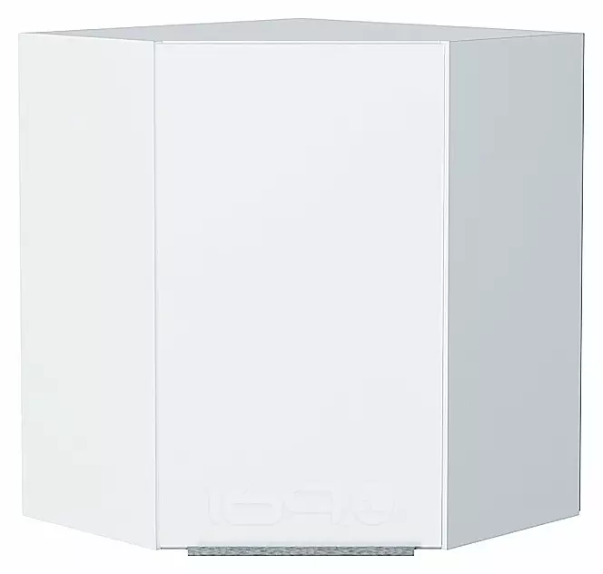 Шкаф верхний угловой Фьюжн Silky White Белый 716*600*600