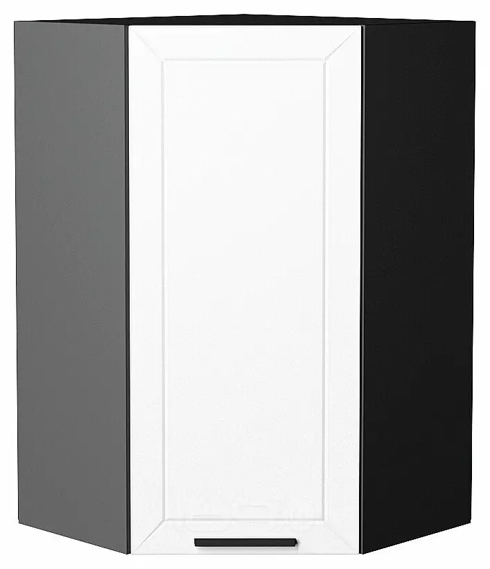 Шкаф верхний угловой Глетчер Айленд Силк Graphite 920*600*600