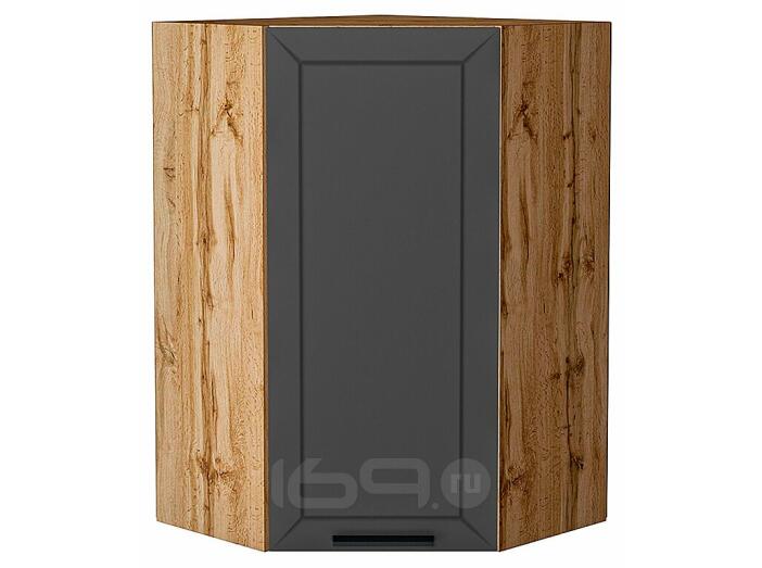 Шкаф верхний угловой Глетчер Маренго Силк Дуб Вотан 920*600*600