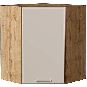 Шкаф верхний угловой Квадро Кашемир/Дуб Вотан 716*600*600