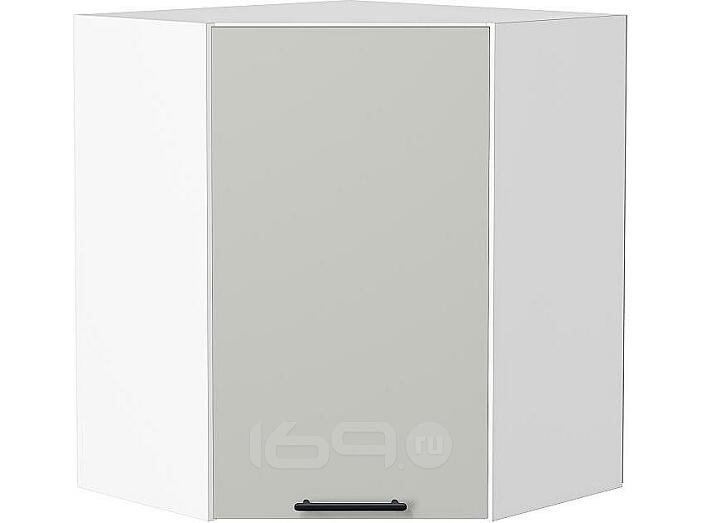 Шкаф верхний угловой Лайт Special Grey/Белый 716*600*600