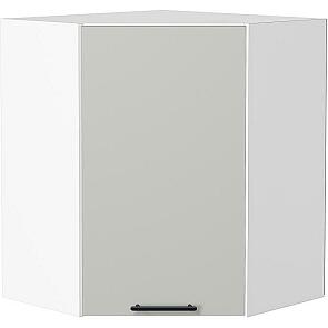 Шкаф верхний угловой Лайт Special Grey/Белый 716*600*600