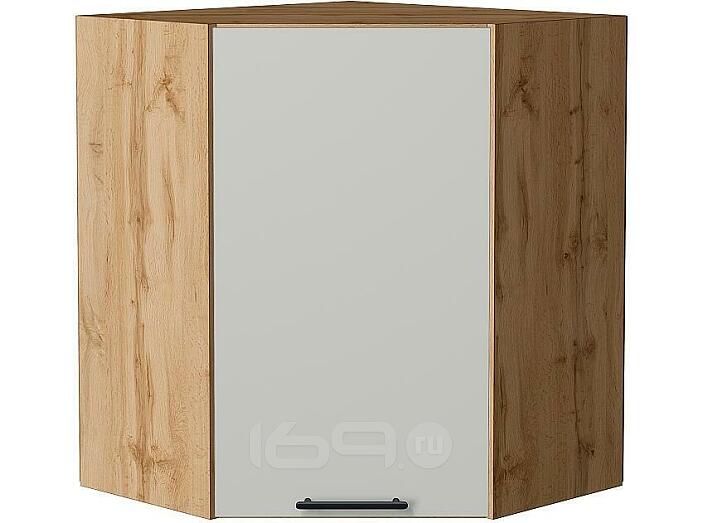 Шкаф верхний угловой Лайт Special Grey/Дуб Вотан 716*600*600