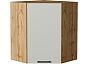 Шкаф верхний угловой Лайт Special Grey/Дуб Вотан 716*600*600