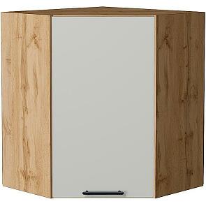 Шкаф верхний угловой Лайт Special Grey/Дуб Вотан 716*600*600