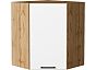 Шкаф верхний угловой Лайт Special White/Дуб Вотан 716*600*600