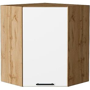 Шкаф верхний угловой Лайт Special White/Дуб Вотан 716*600*600