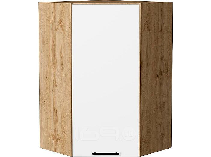 Шкаф верхний угловой Лайт Special White/Дуб Вотан 920*600*600
