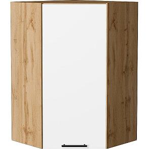 Шкаф верхний угловой Лайт Special White/Дуб Вотан 920*600*600
