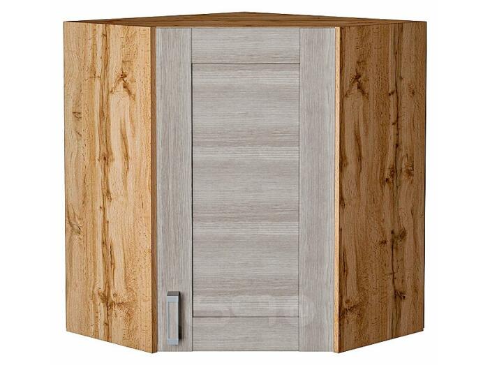 Шкаф верхний угловой Лофт Cappuccino Veralinga Дуб Вотан 716*600*600