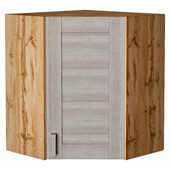 Шкаф верхний угловой Лофт Cappuccino Veralinga Дуб Вотан 716*600*600