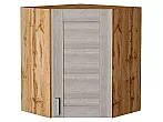 Шкаф верхний угловой Лофт Cappuccino Veralinga Дуб Вотан 716*600*600