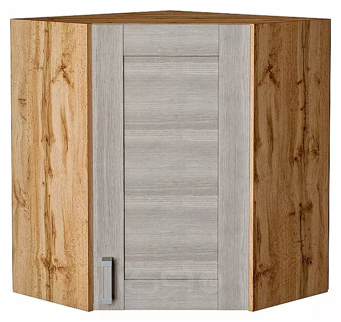 Шкаф верхний угловой Лофт Cappuccino Veralinga Дуб Вотан 716*600*600