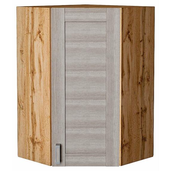 Шкаф верхний угловой Лофт Cappuccino Veralinga Дуб Вотан 920*600*600