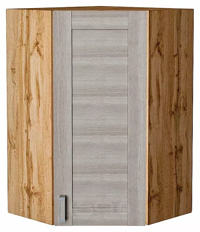 Шкаф верхний угловой Лофт Cappuccino Veralinga Дуб Вотан 920*600*600