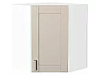 Шкаф верхний угловой Лофт Cream Silk/Белый 716*600*600