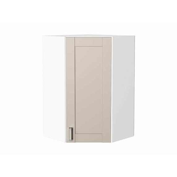 Шкаф верхний угловой Лофт Cream Silk/Белый 920*600*600
