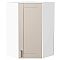 Шкаф верхний угловой Лофт Cream Silk/Белый 920*600*600