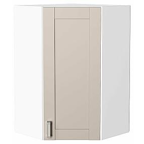 Шкаф верхний угловой Лофт Cream Silk/Белый 920*600*600