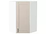 Шкаф верхний угловой Лофт Cream Silk/Белый 920*600*600