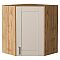 Шкаф верхний угловой Лофт Cream Silk/Дуб Вотан 716*600*600 Шкаф верхний угловой Лофт Cream Silk/Дуб Вотан 716*600*600