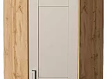 Шкаф верхний угловой Лофт Cream Silk/Дуб Вотан 716*600*600