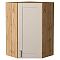 Шкаф верхний угловой Лофт Cream Silk/Дуб Вотан 920*600*600