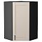 Шкаф верхний угловой Лофт Cream Silk/Graphite 920*600*600