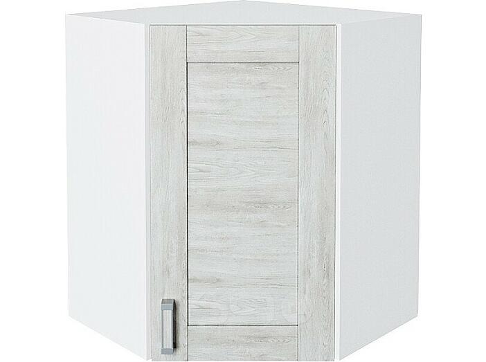 Шкаф верхний угловой Лофт Nordic Oak/Белый 716*600*600