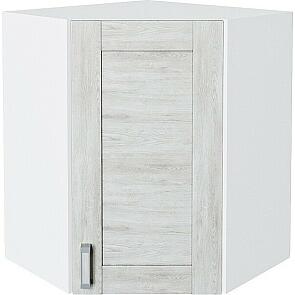 Шкаф верхний угловой Лофт Nordic Oak/Белый 716*600*600