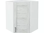 Шкаф верхний угловой Лофт Nordic Oak/Белый 716*600*600