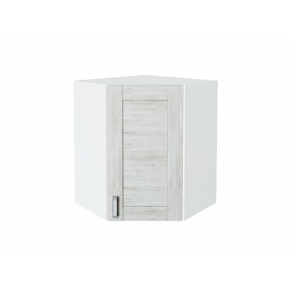 Шкаф верхний угловой Лофт Nordic Oak/Белый 716*600*600