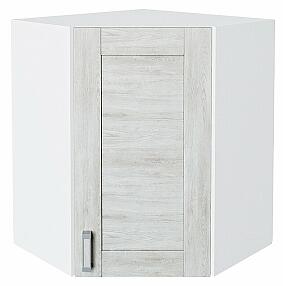 Шкаф верхний угловой Лофт Nordic Oak/Белый 716*600*600