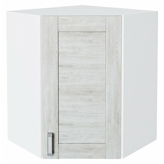 Шкаф верхний угловой Лофт Nordic Oak/Белый 716*600*600