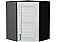 Шкаф верхний угловой Лофт Nordic Oak/Graphite 716*600*600