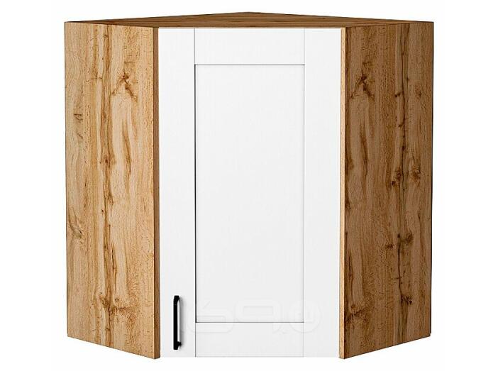 Шкаф верхний угловой Лофт Super White Дуб Вотан 716*600*600