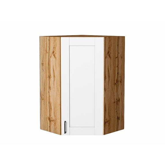 Шкаф верхний угловой Лофт Super White Дуб Вотан 920*600*600