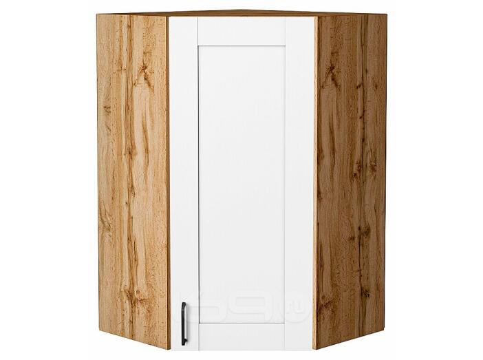 Шкаф верхний угловой Лофт Super White Дуб Вотан 920*600*600