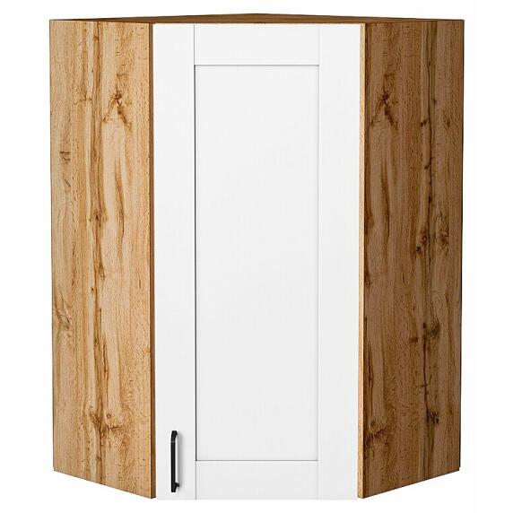 Шкаф верхний угловой Лофт Super White Дуб Вотан 920*600*600