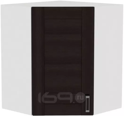 Шкаф верхний угловой Лофт ВУ 590 Wenge Veralinga-Белый