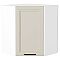 Шкаф верхний угловой Нео Cream Silk/Белый 716*600*600