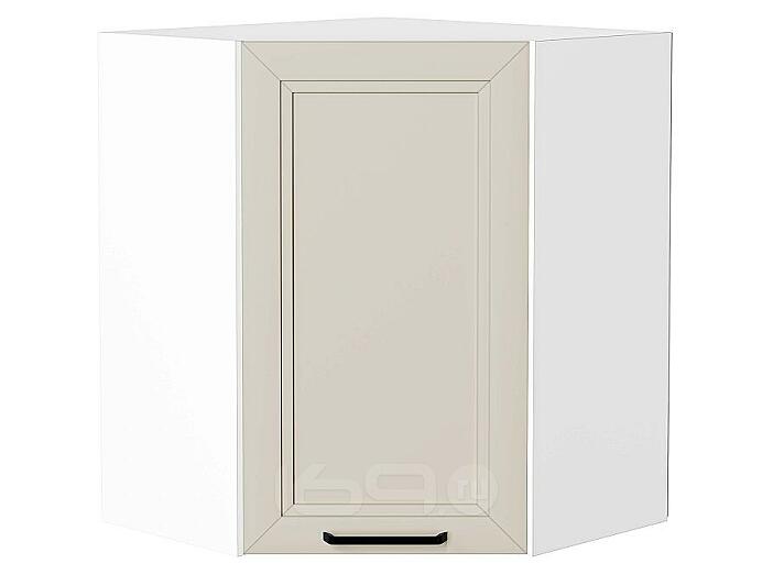 Шкаф верхний угловой Нео Cream Silk/Белый 716*600*600