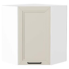 Шкаф верхний угловой Нео Cream Silk/Белый 716*600*600