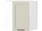 Шкаф верхний угловой Нео Cream Silk/Белый 716*600*600