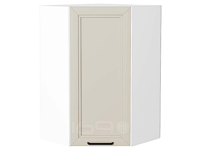 Шкаф верхний угловой Нео Cream Silk/Белый 920*600*600